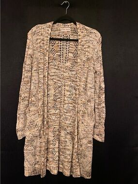 Knox Rose - Open Front Marble Cardigan with pockets size medium